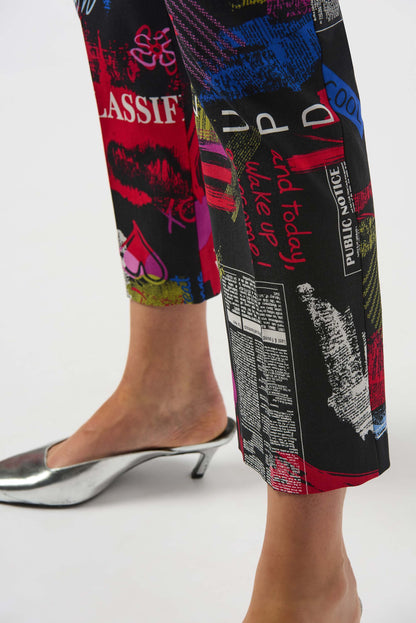 Pantalón recto sin cierres multicolor 253268