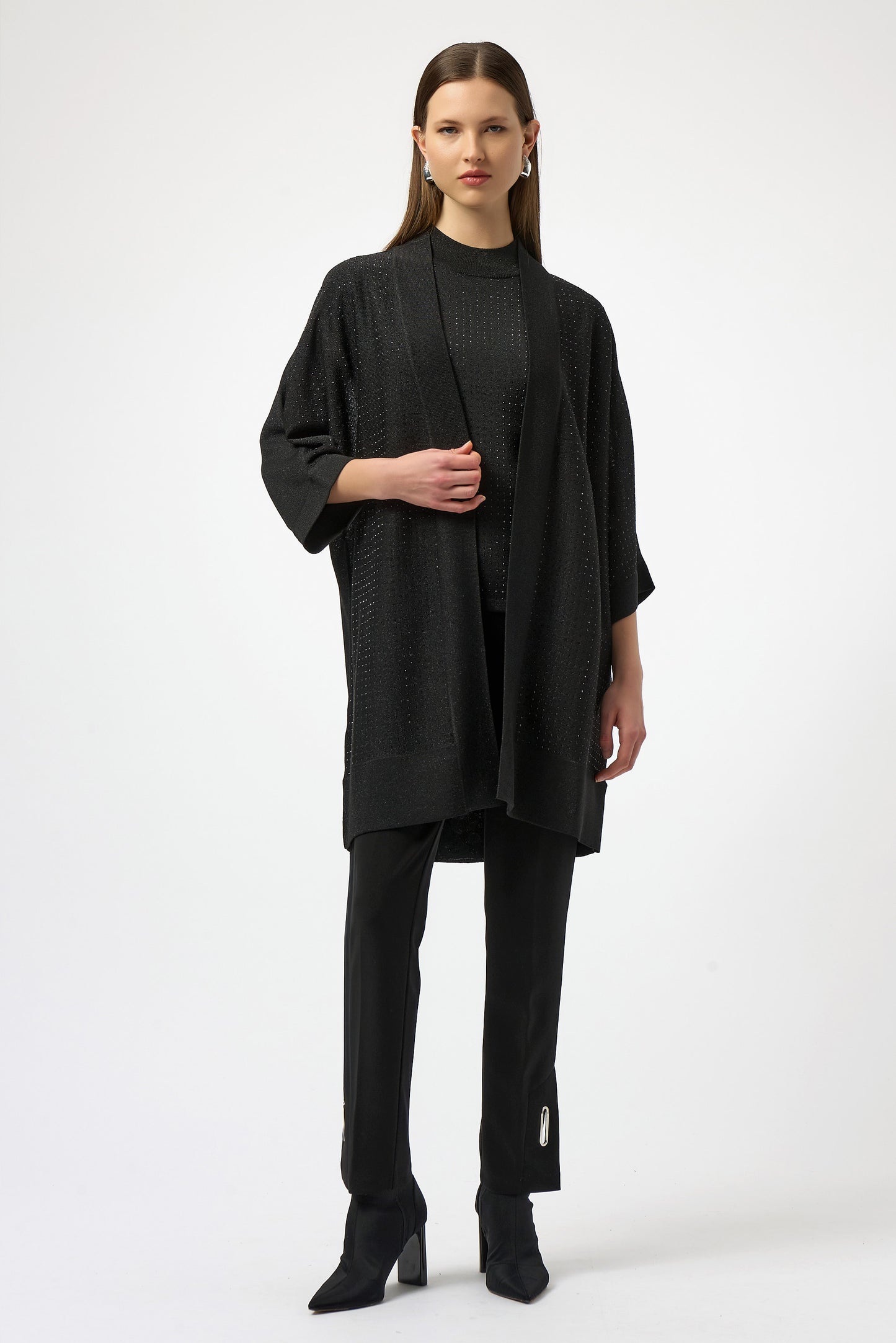Cover up de punto con pedreria negro 254937