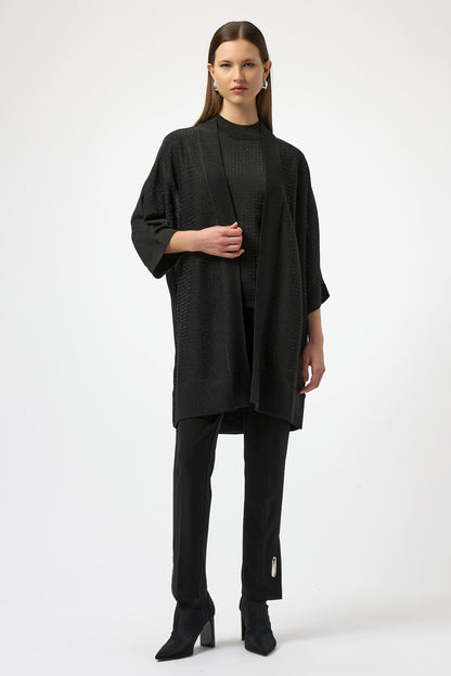 Cover up de punto con pedreria negro 254937