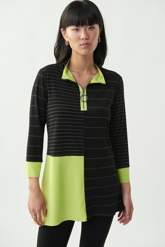 Blusón negro con verde margarita 221250