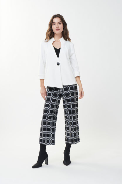 Pantalón culotte negro cuadros 223306