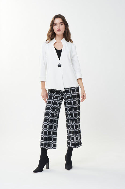 Pantalón culotte negro cuadros 223306