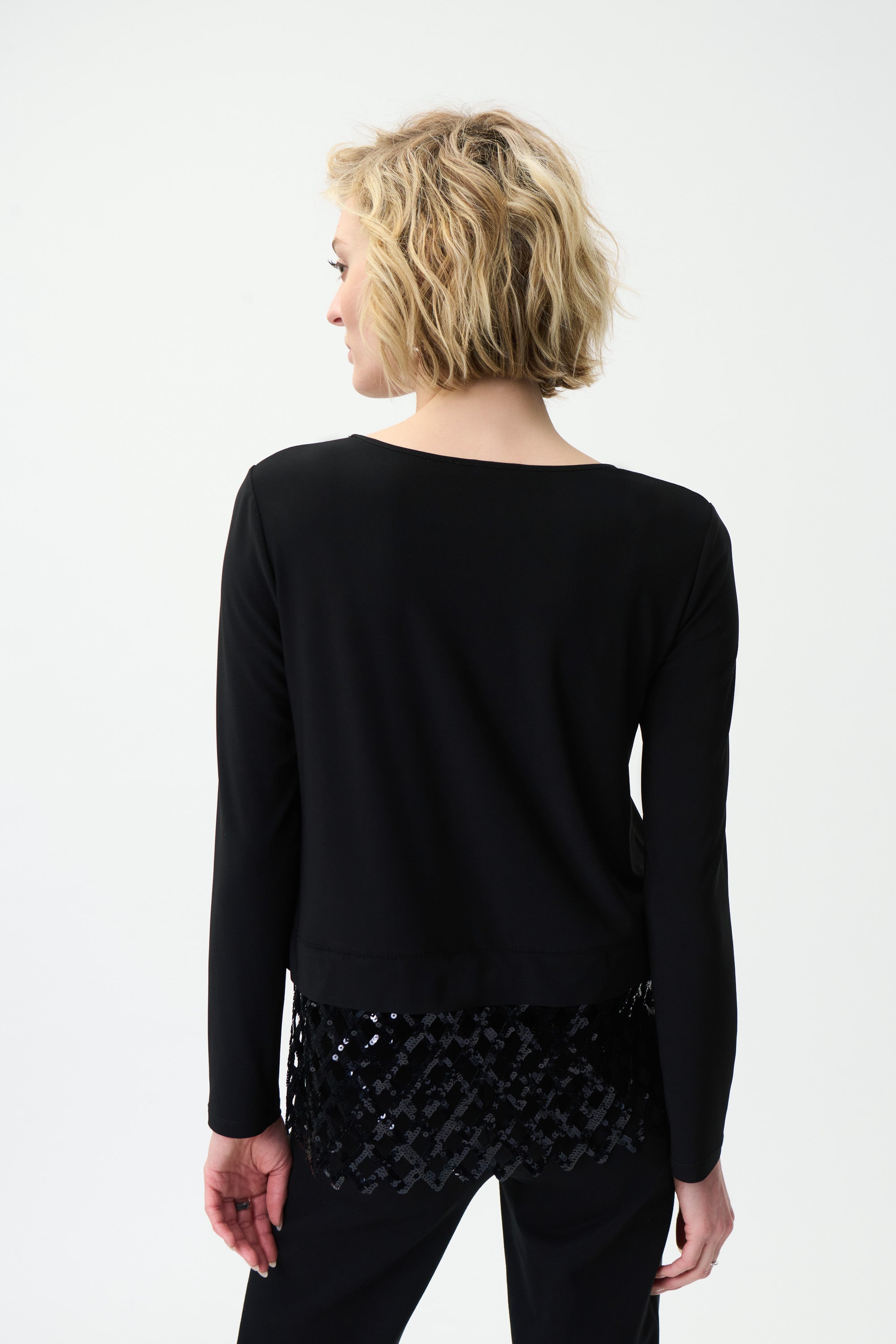 Blusa discount lentejuelas negra