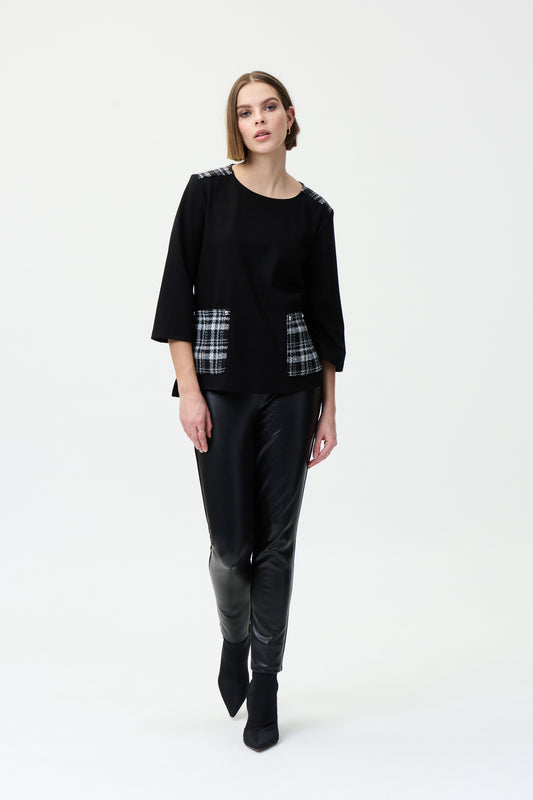 Blusa negra con parches 224152