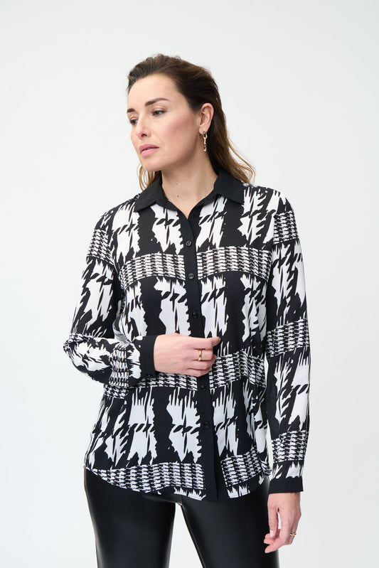 Blusa blanco y negro 224292