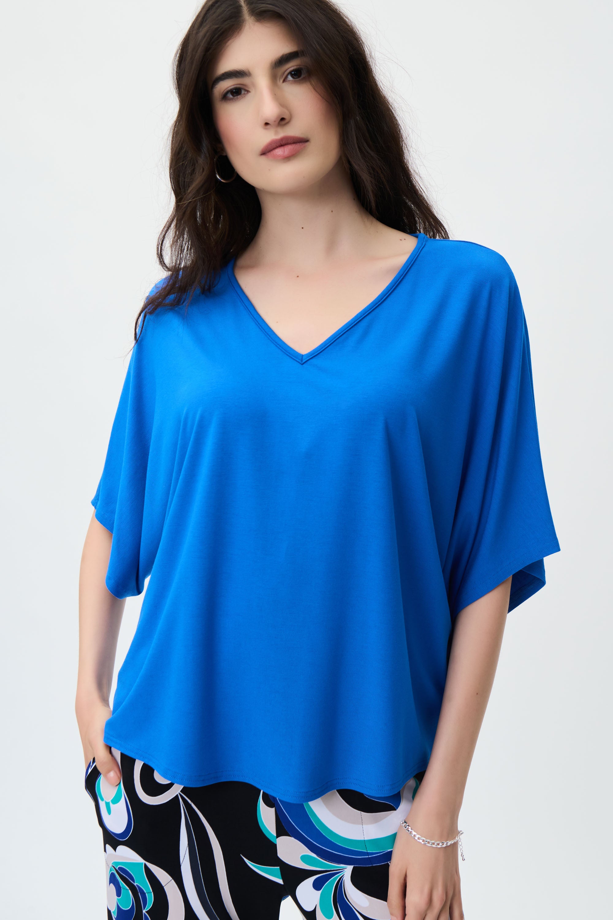 Blusa manga murci lago azul rey 231294